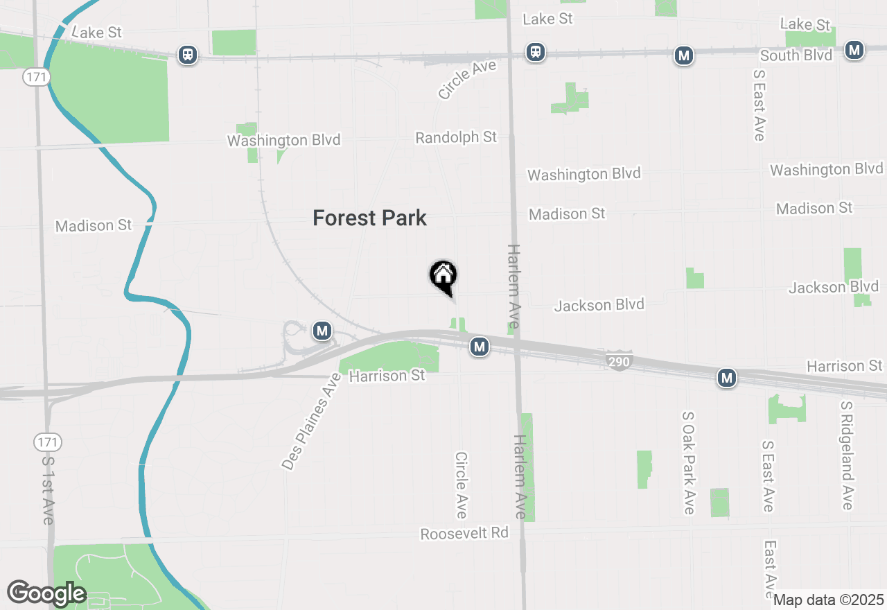 Map of 612 Hannah Avenue, Forest Park, IL 60130