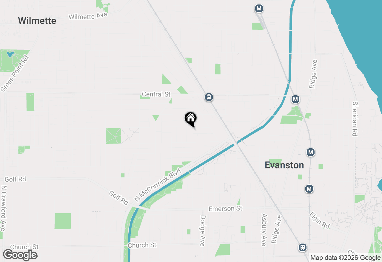 Map of 2330 Brown Avenue, Evanston, IL 60201
