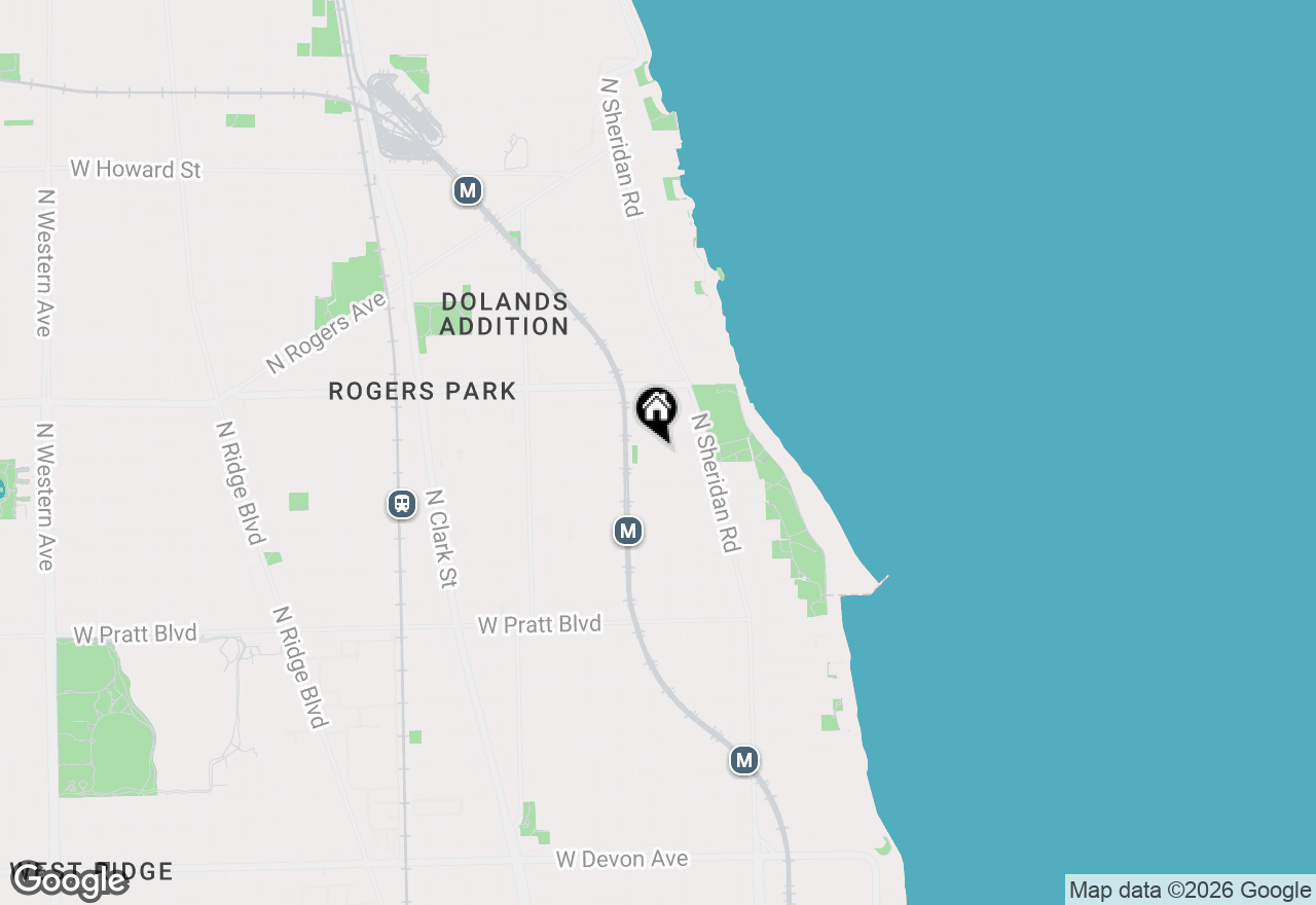 Map of 1354 W Greenleaf Avenue #1B, Chicago, IL 60626