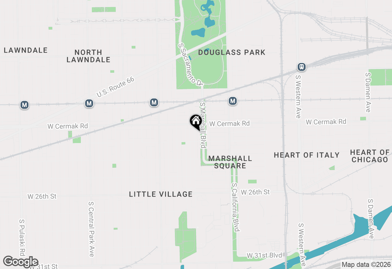 Map of 2237 S Sacramento Avenue #1, Chicago, IL 60623
