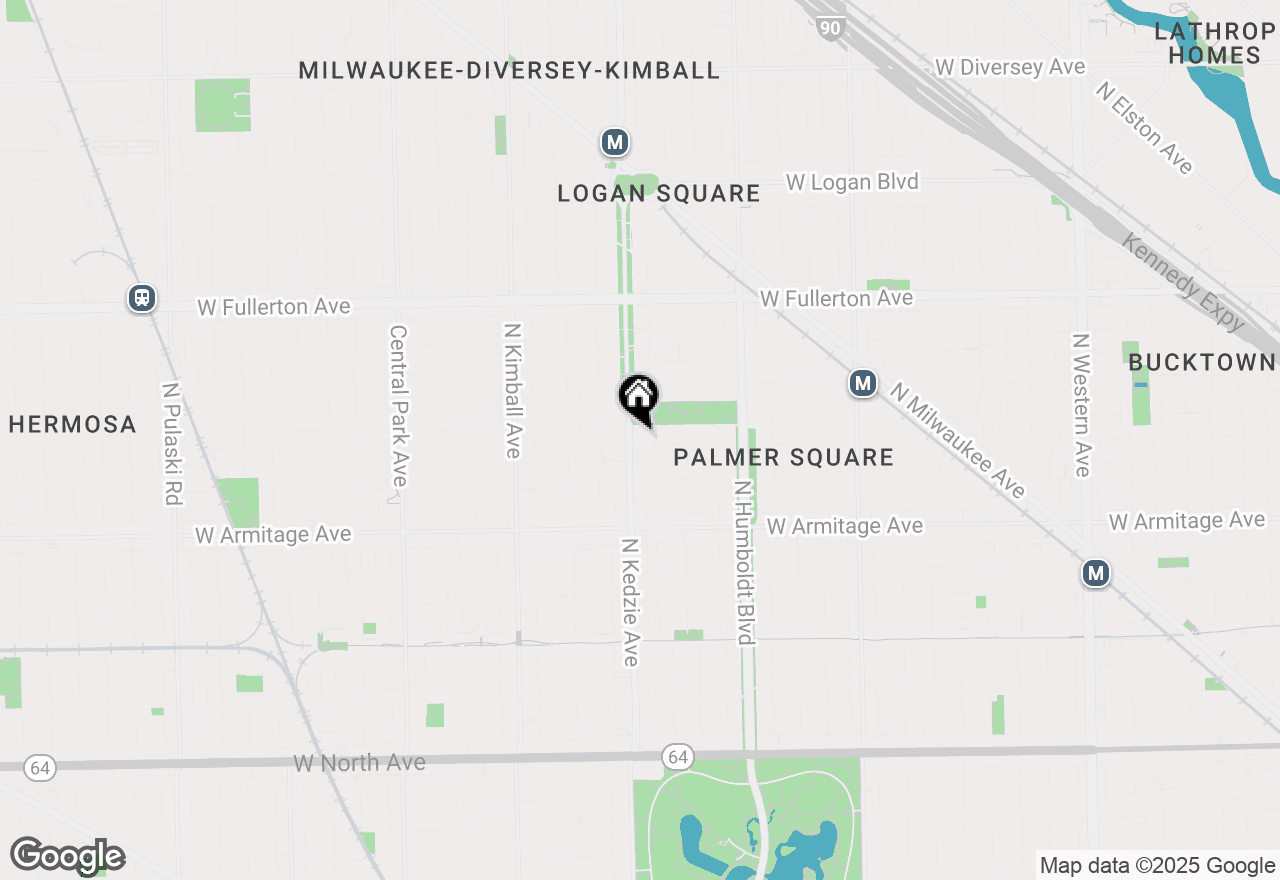 Map of 2139 N Kedzie Boulevard #2, Chicago, IL 60647