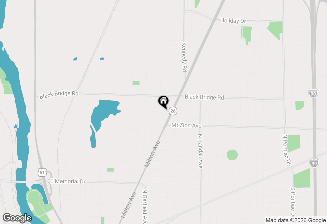 Map of 1413 Woodman Road, Janesville, WI 53545