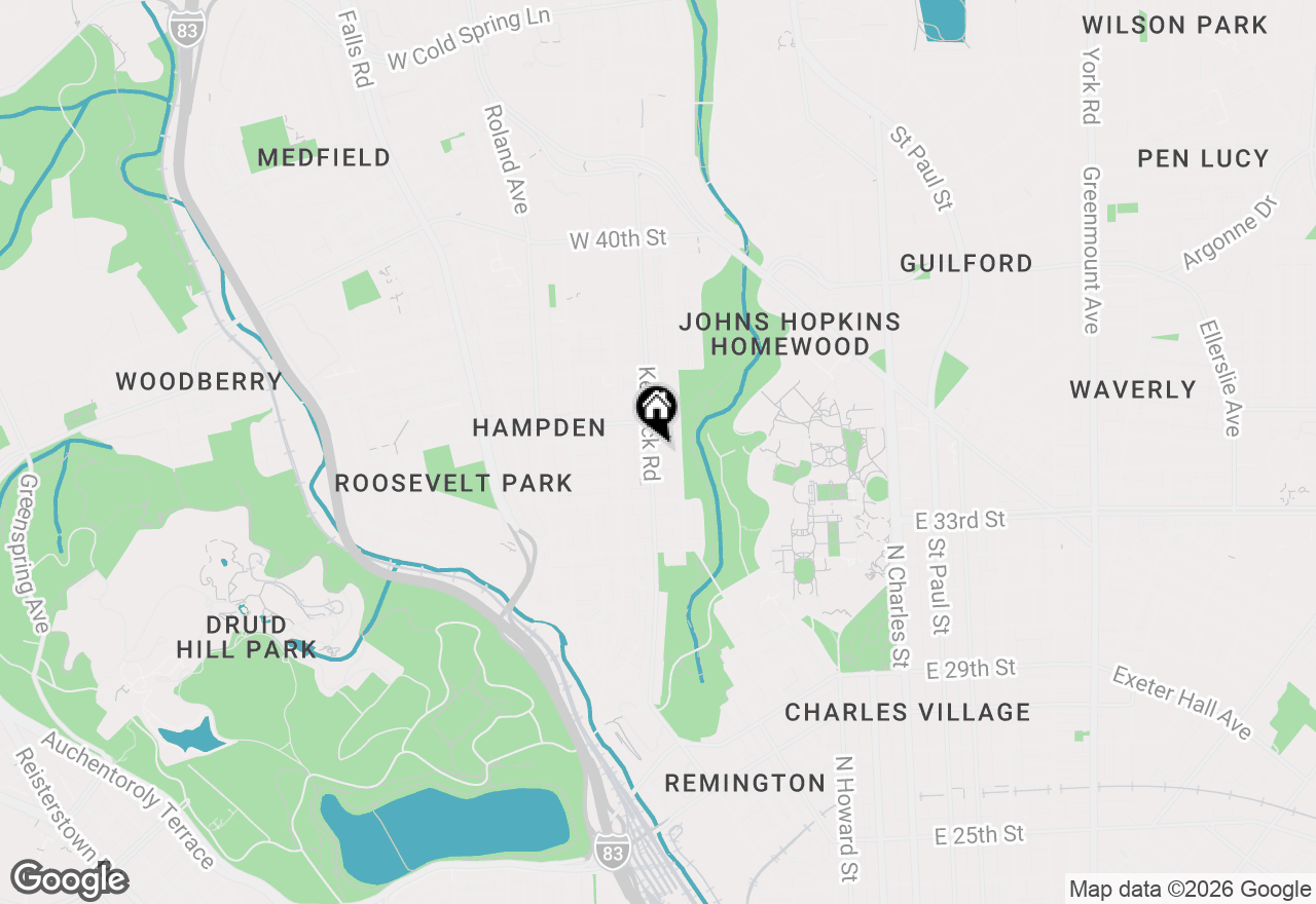 Map of 3515 Keswick Road, Baltimore, MD 21211
