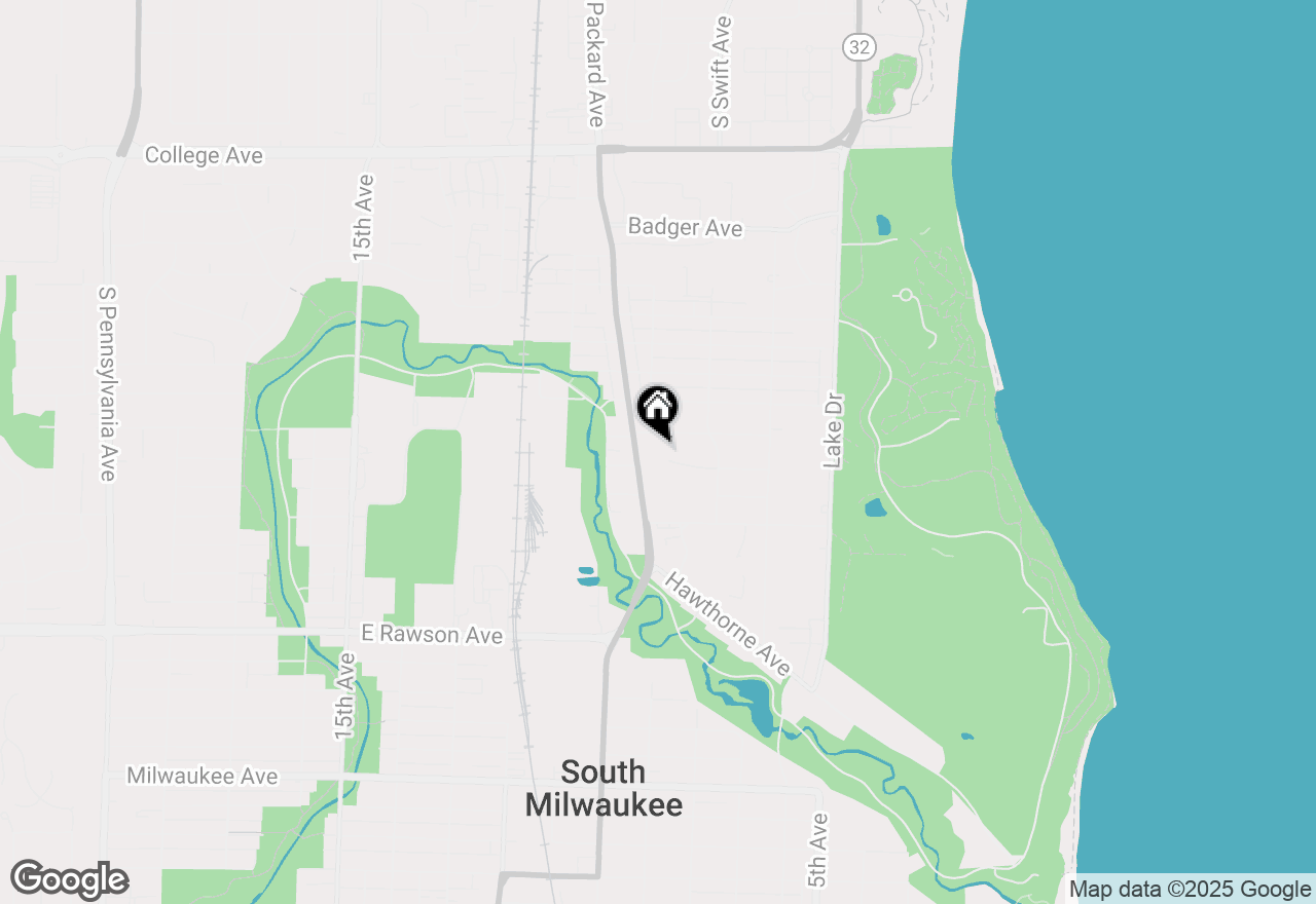 Map of 726 Walnut St, South Milwaukee, WI 53172