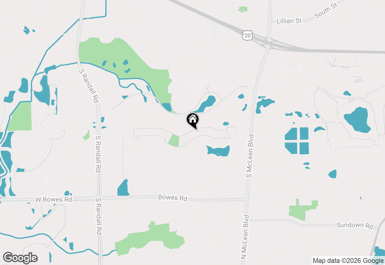 Map of 1780 Pebble Beach Circle, Elgin, IL 60123