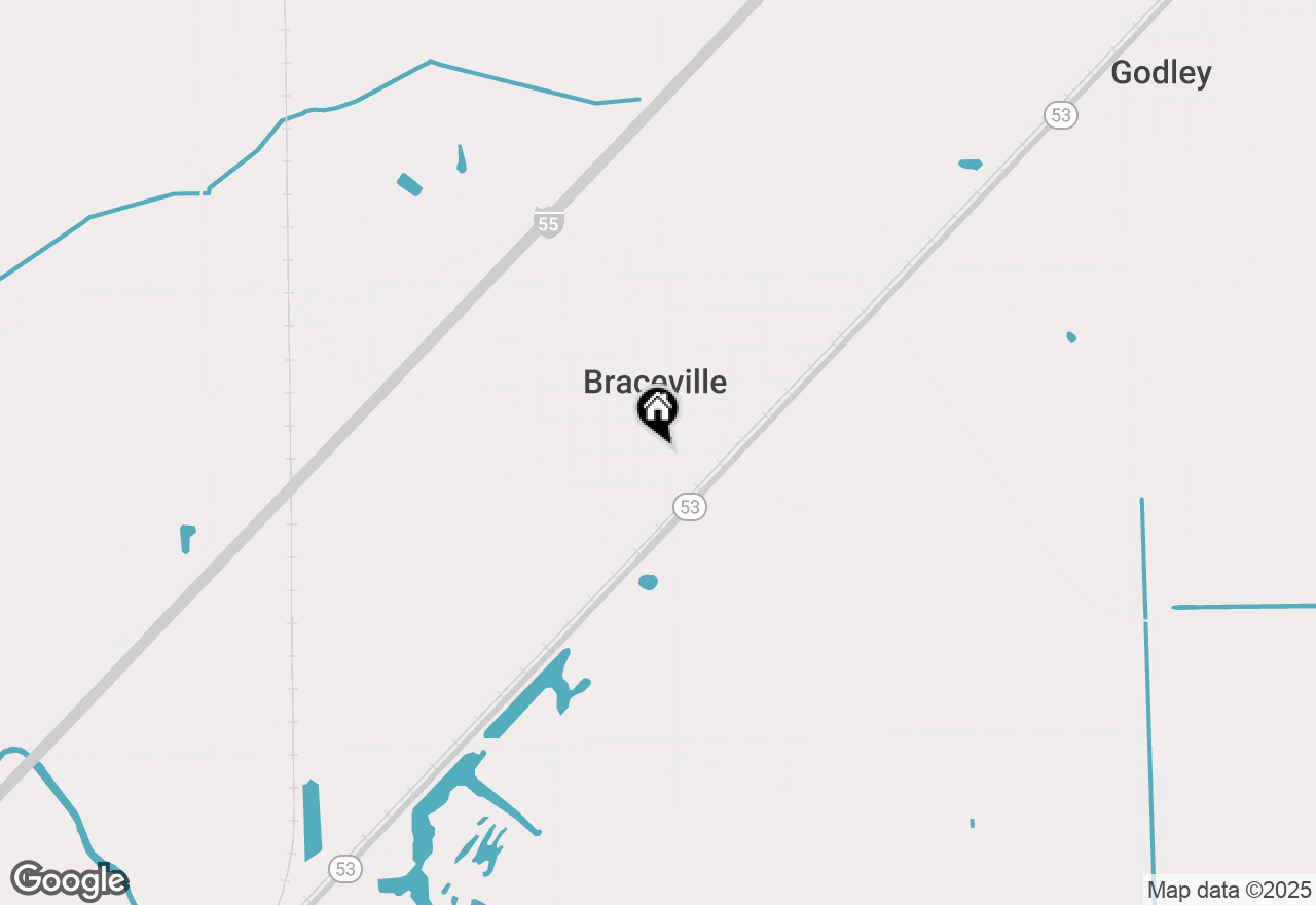 Map of 102 S Mitchell Street, Braceville, IL 60407