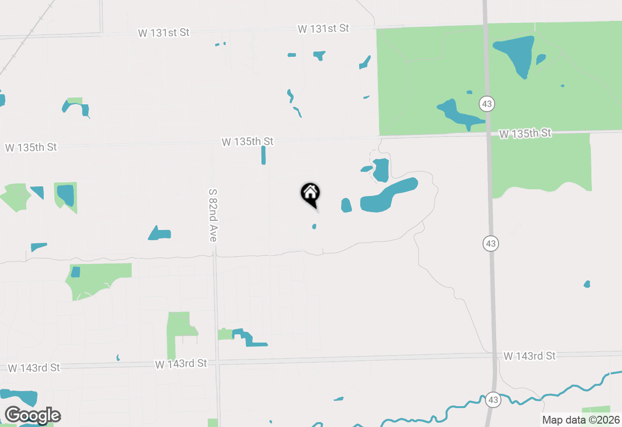 Map of 7818 Redondo Lane, Orland Park, IL 60462