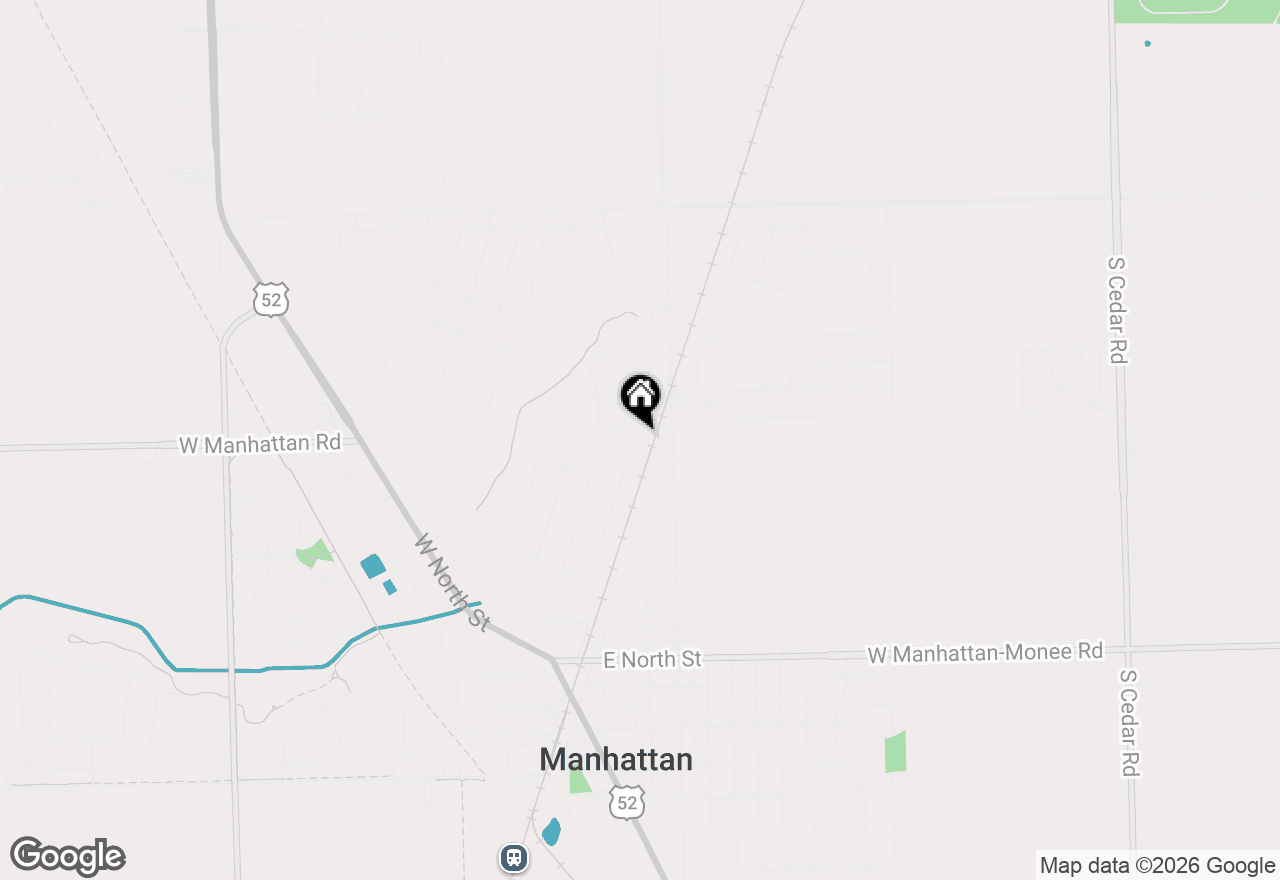 Map of 25047 Clare Circle, Manhattan, IL 60442