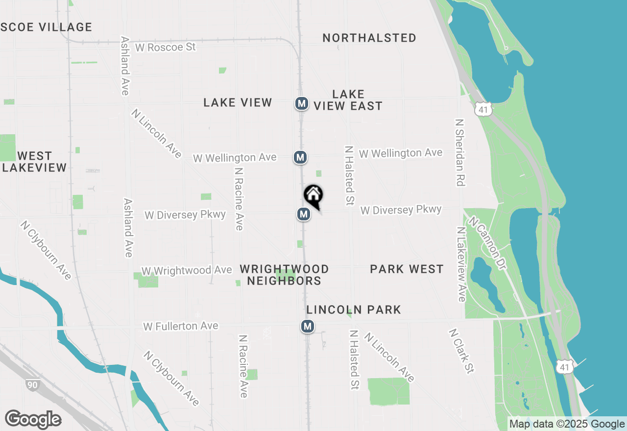 Map of 921 W Diversey Parkway #4, Chicago, IL 60614