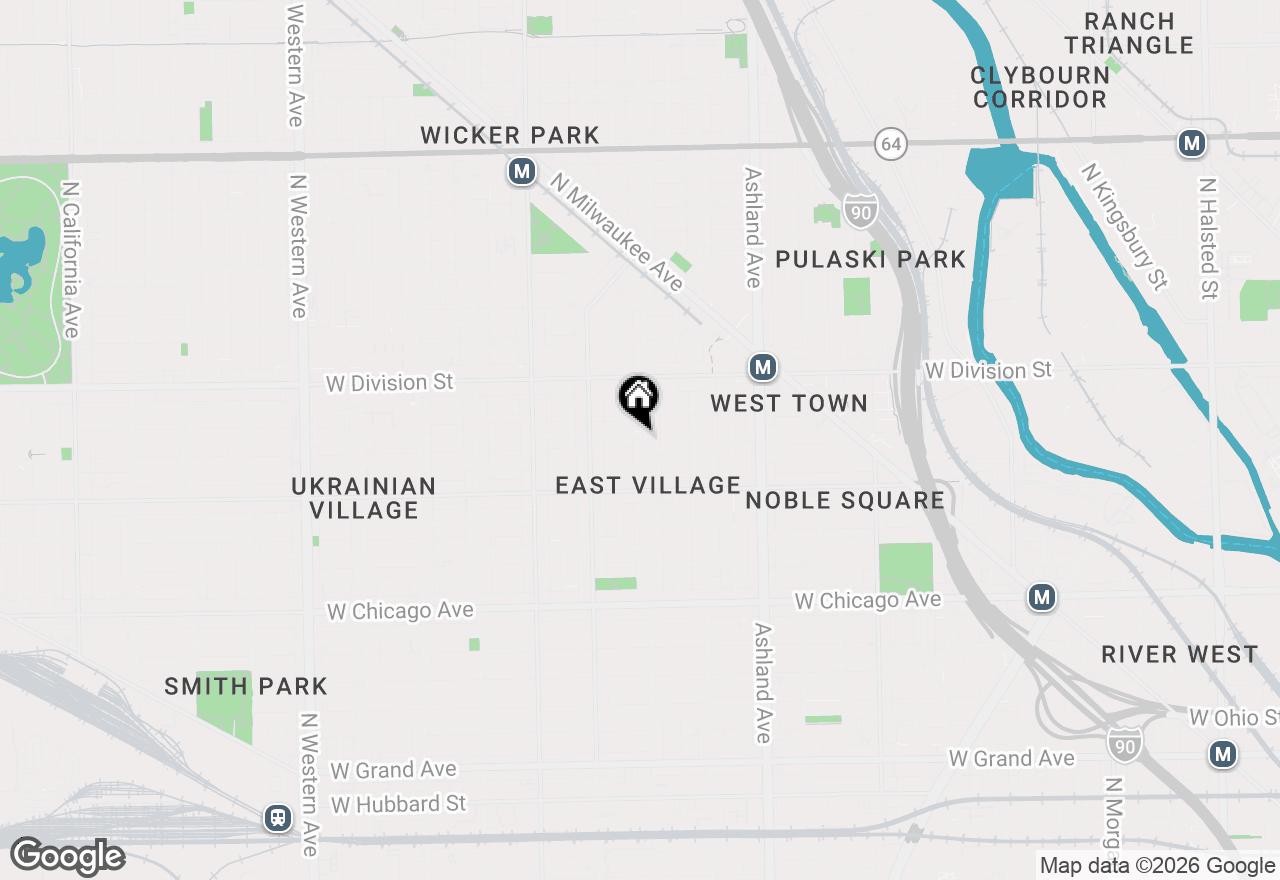 Map of 1803 W Thomas Street #1, Chicago, IL 60622