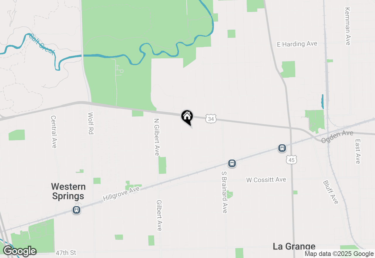 Map of 104 N Edgewood Avenue, La Grange, IL 60525