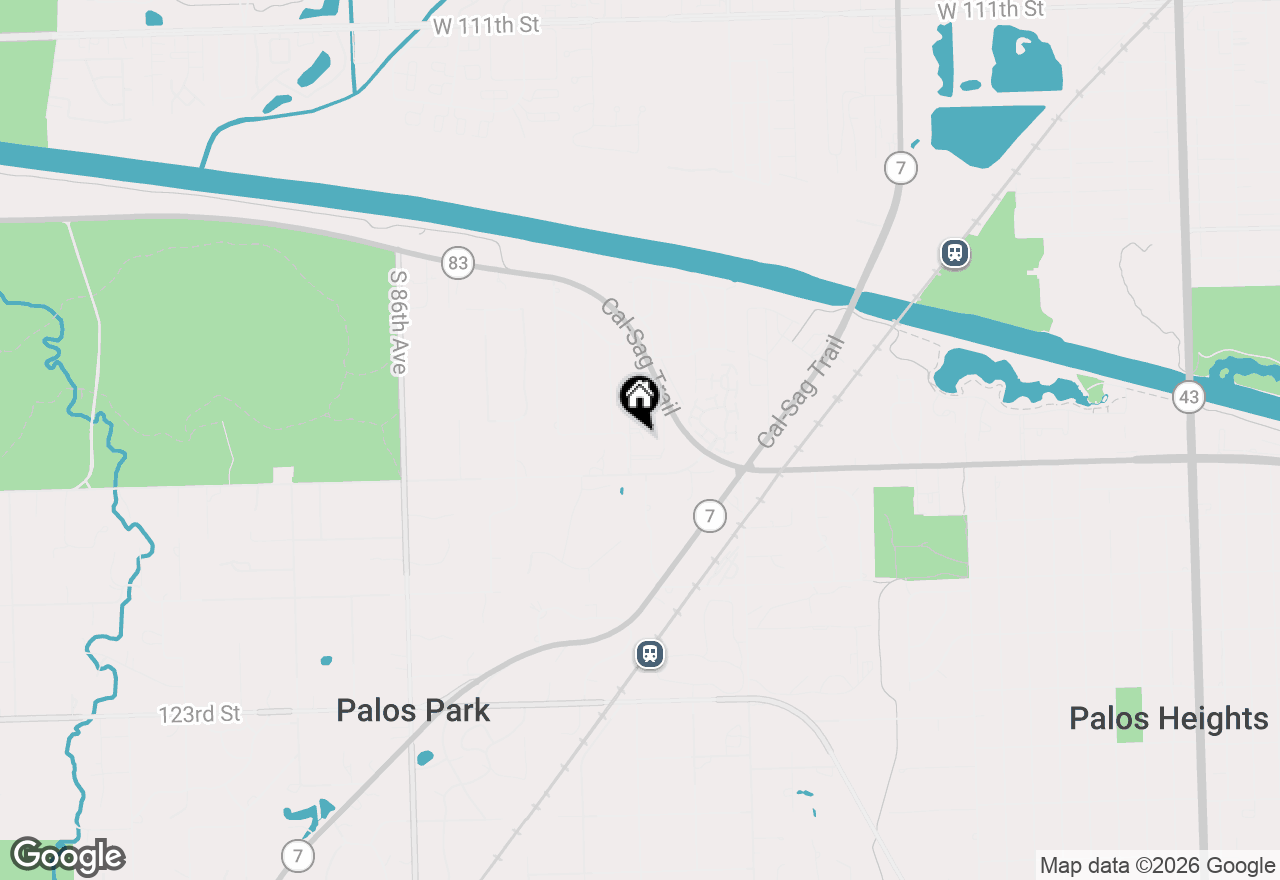 Map of 8167 W Brookside Court, Palos Park, IL 60464