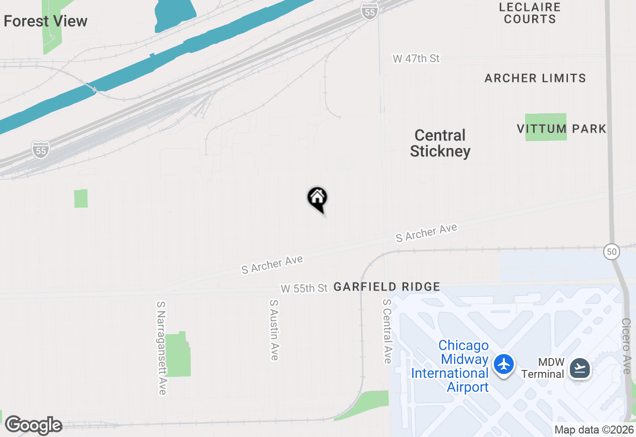 Map of 5235 S Monitor Avenue, Chicago, IL 60638