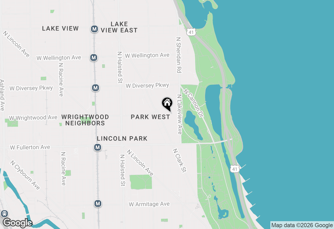 Map of 458 W Deming Place, Chicago, IL 60614