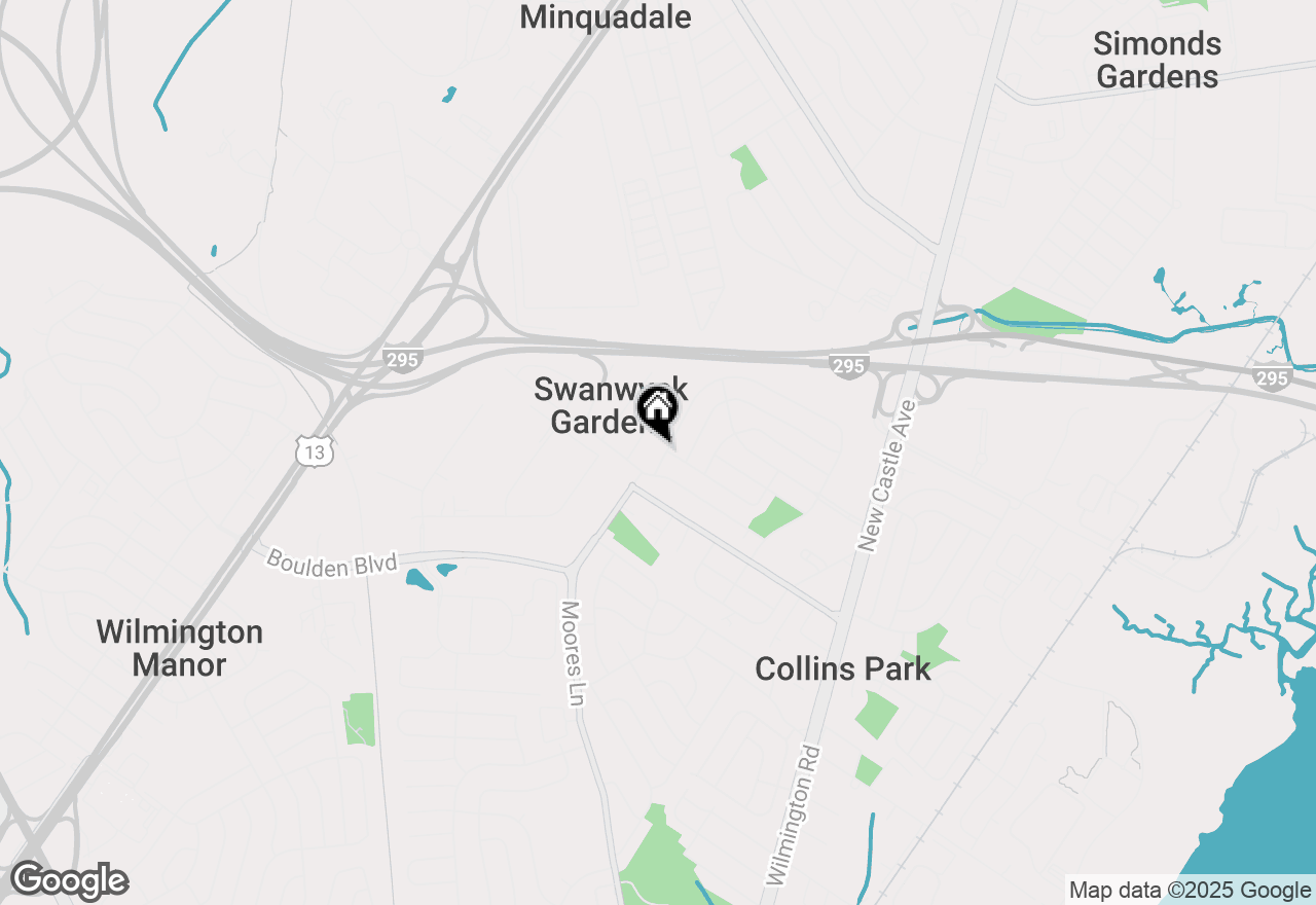 Map of 185 Edge Avenue, New Castle, DE 19720