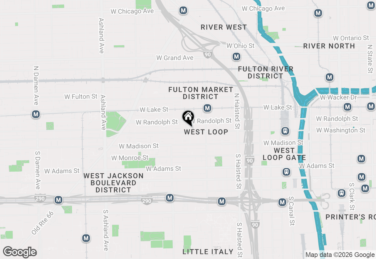 Map of 106 N Aberdeen Street #5G, Chicago, IL 60607