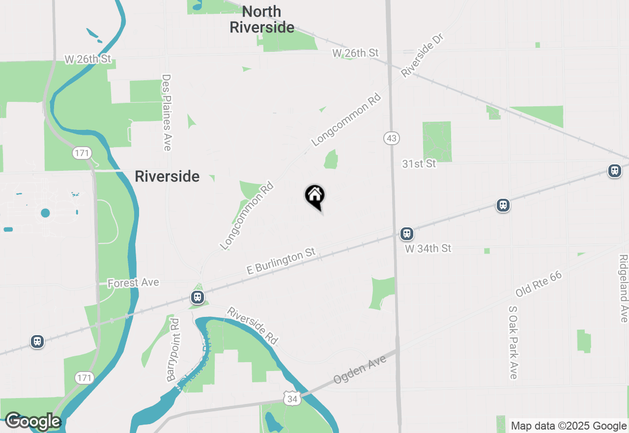 Map of 284 Addison Road, Riverside, IL 60546