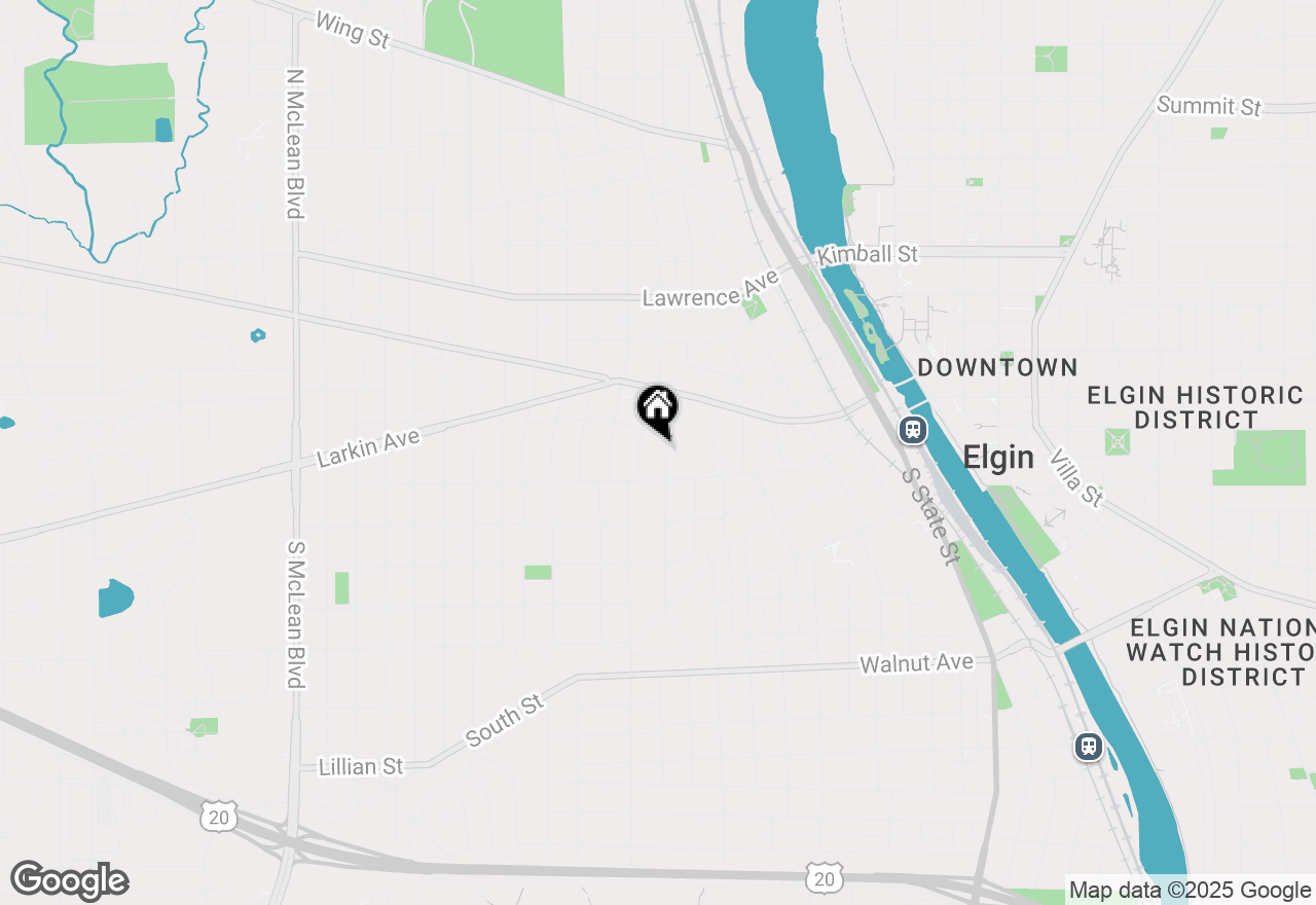 Map of 26 N Union Street, Elgin, IL 60123