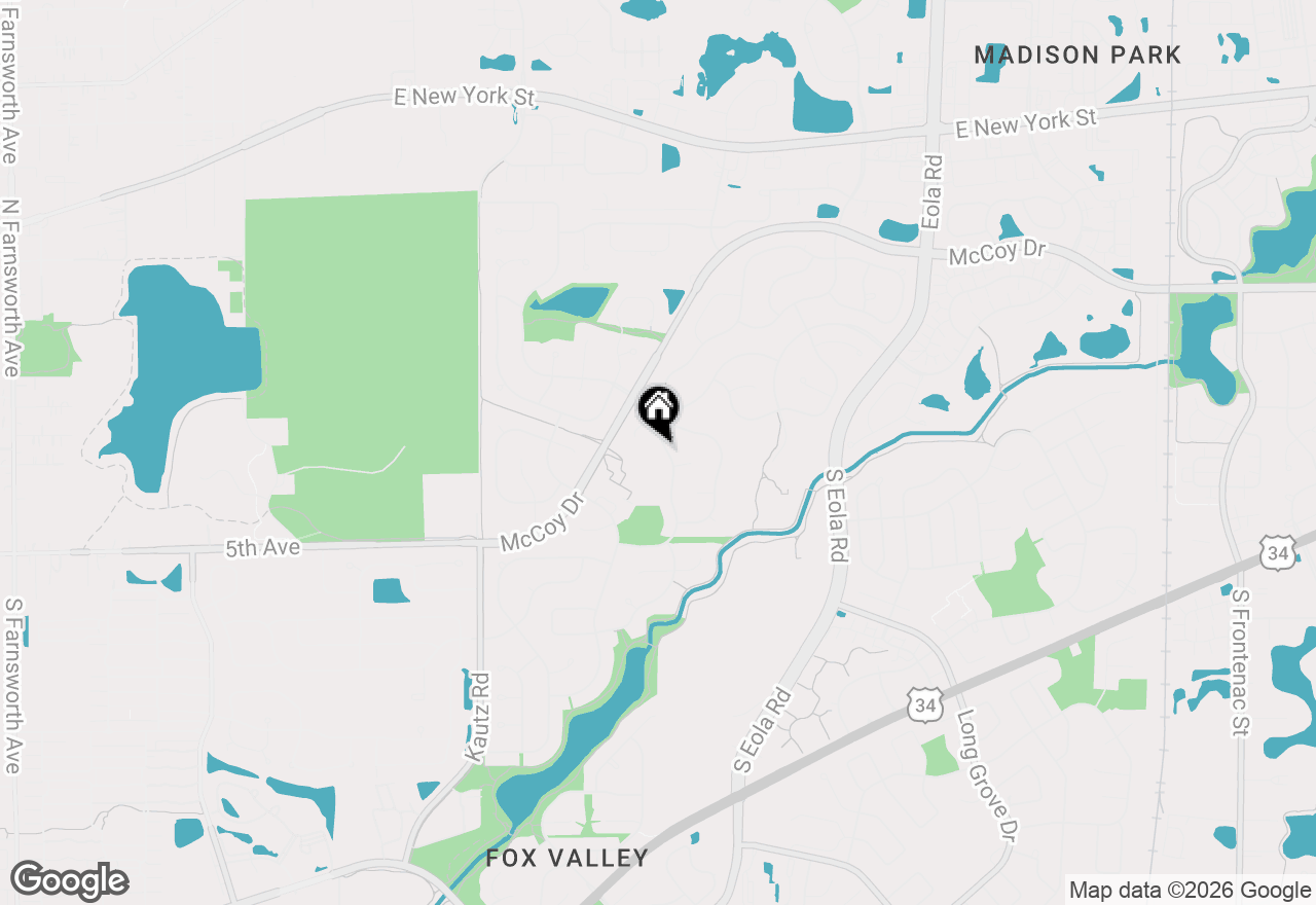 Map of 221 Breckenridge Drive, Aurora, IL 60504