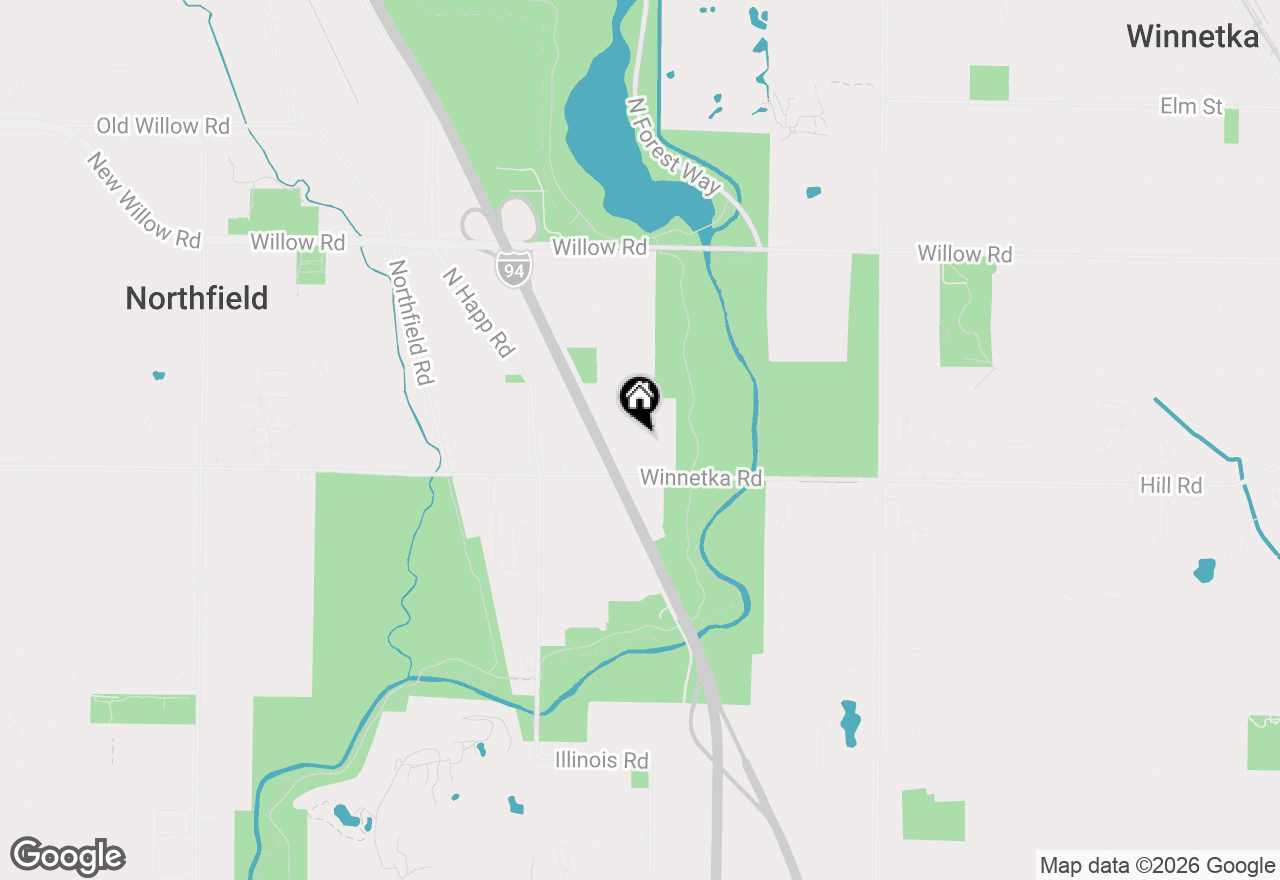 Map of 1562 Harding Road, Northfield, IL 60093