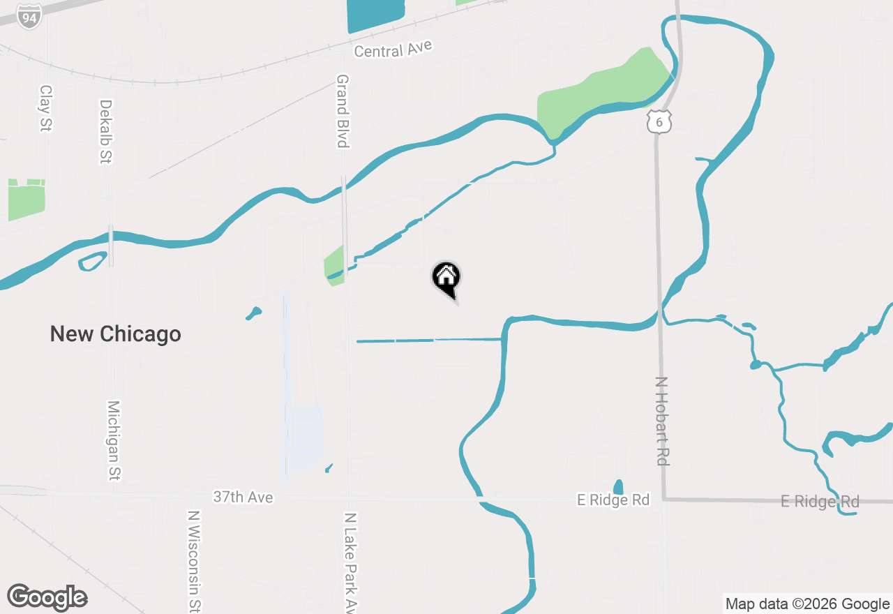 Map of 3170 Lawrence Street, Hobart, IN 46342