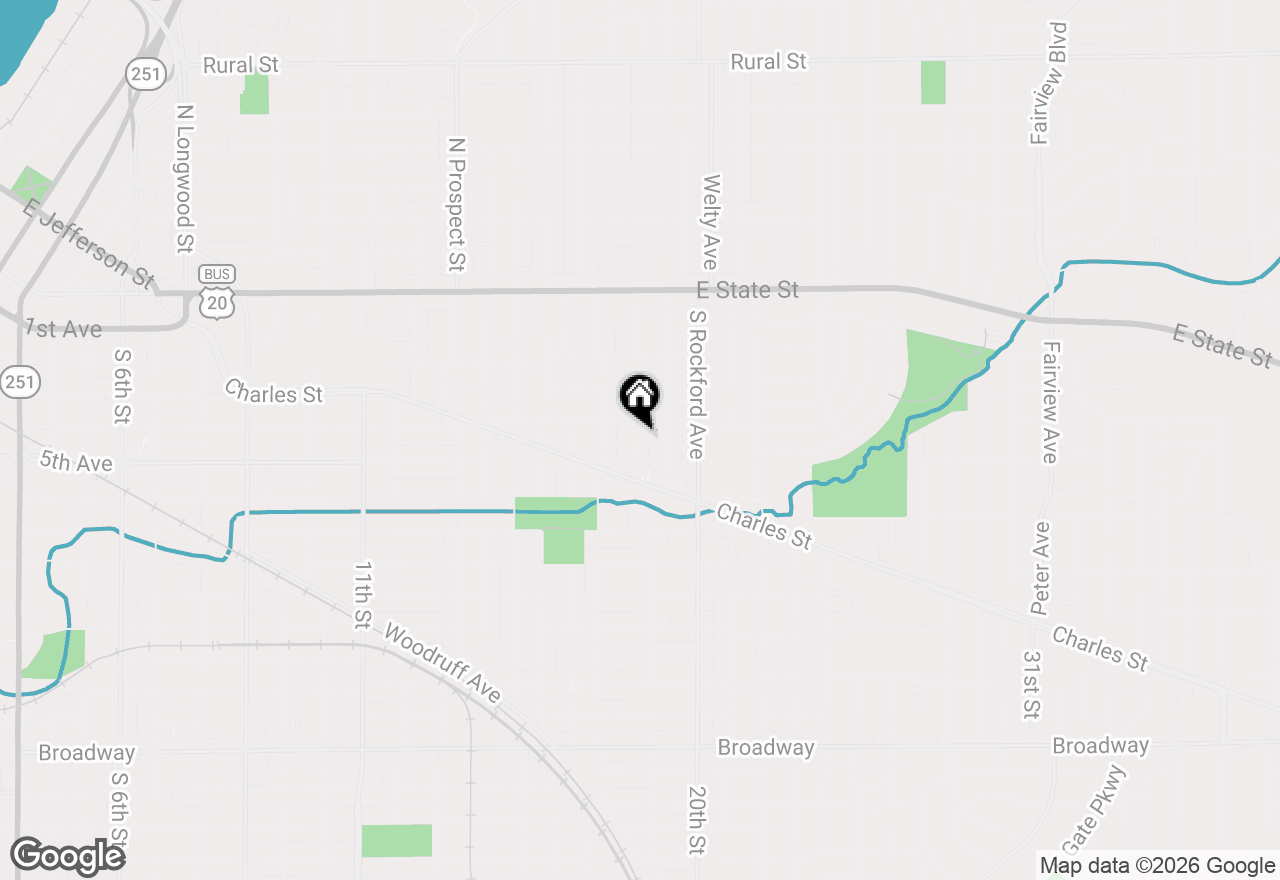 Map of 518 Shaw Street, Rockford, IL 61104