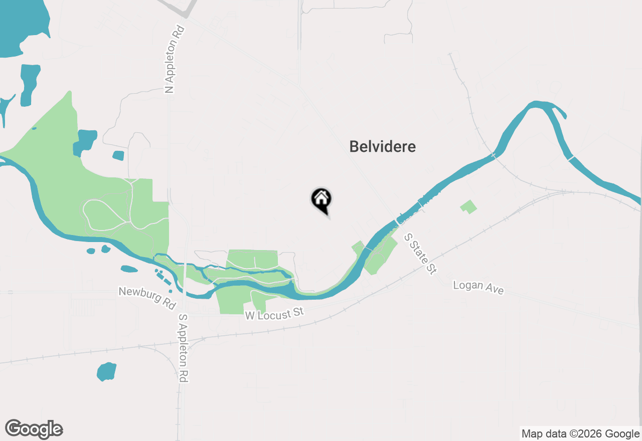 Map of 427 W Hurlbut Avenue, Belvidere, IL 61008