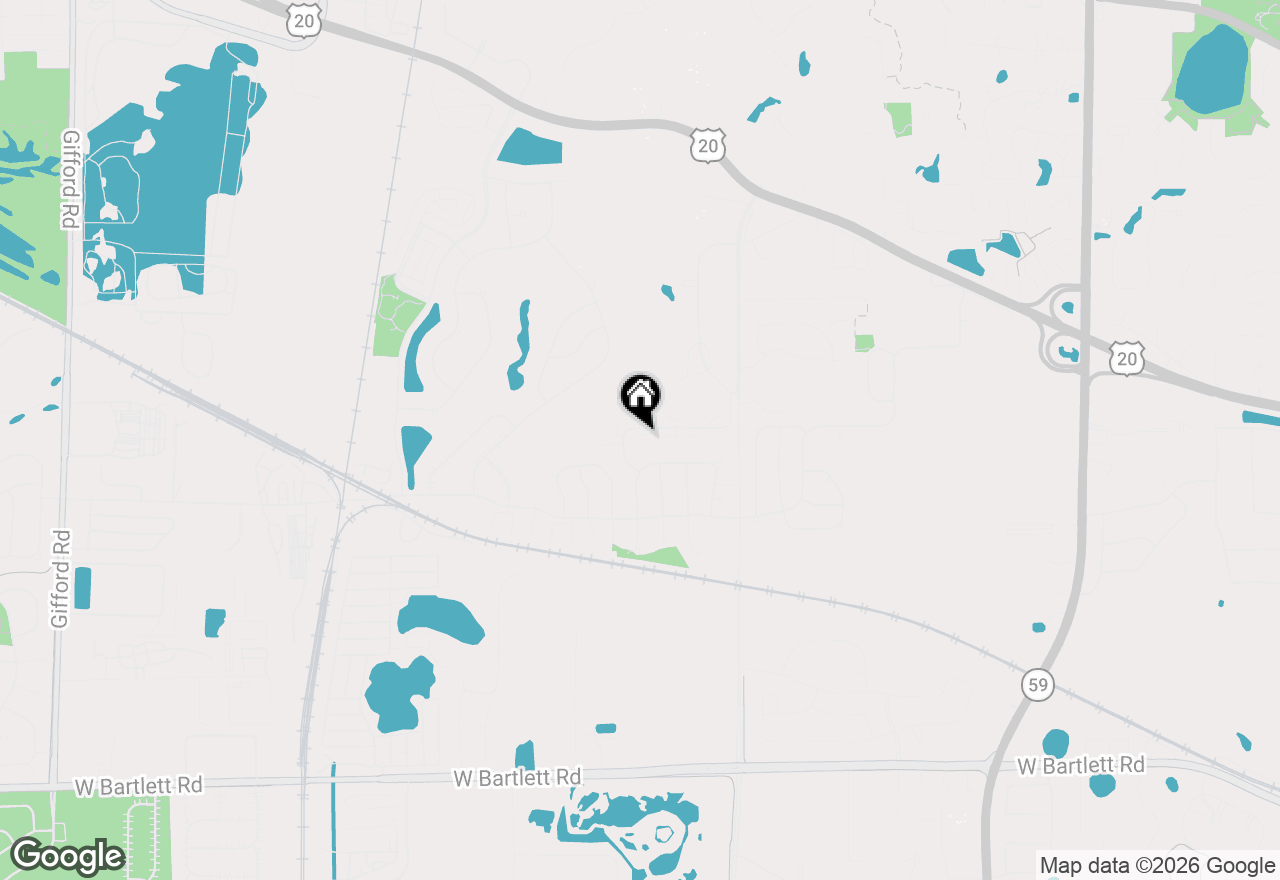 Map of 1925 Golf View Drive #1A, Bartlett, IL 60103