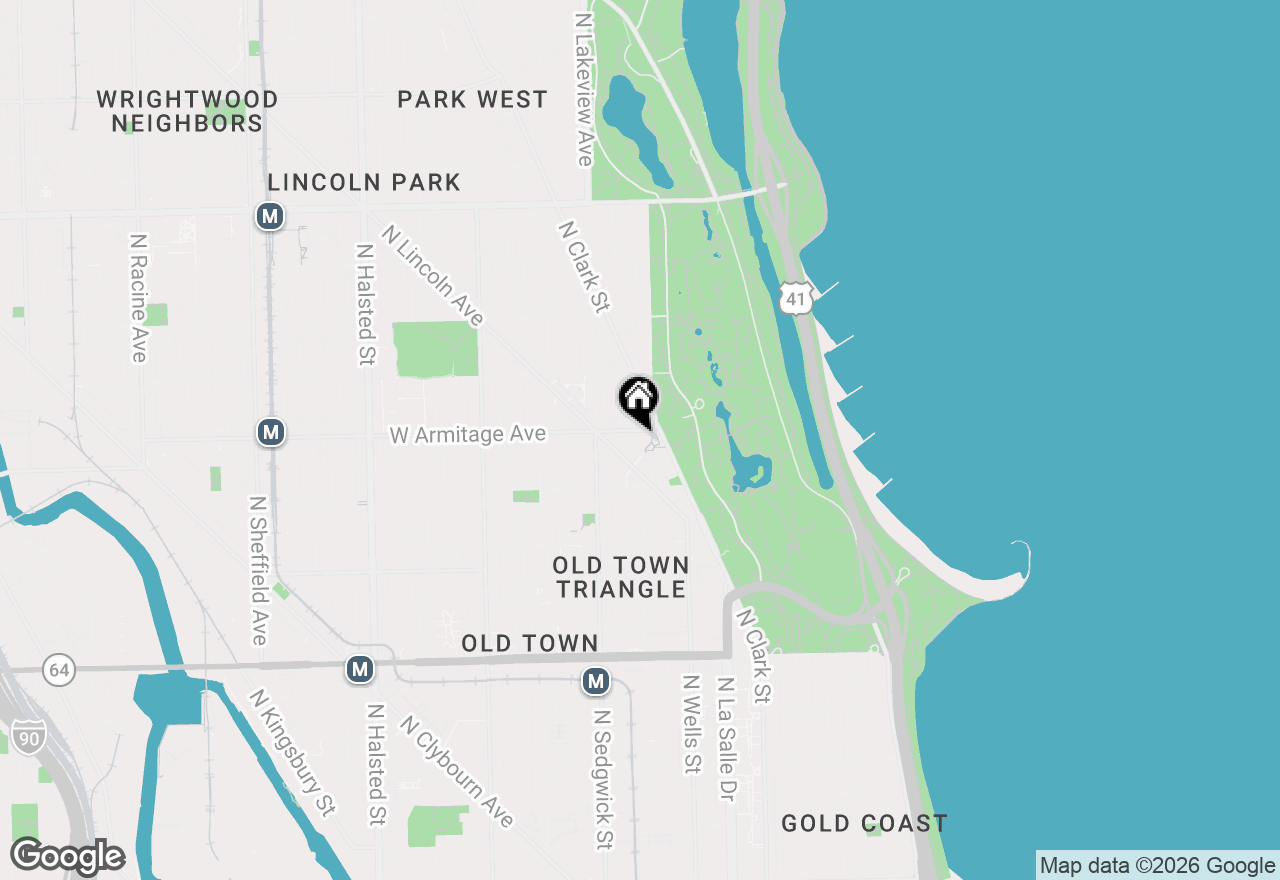 Map of 1960 N Lincoln Park West Avenue #408, Chicago, IL 60614