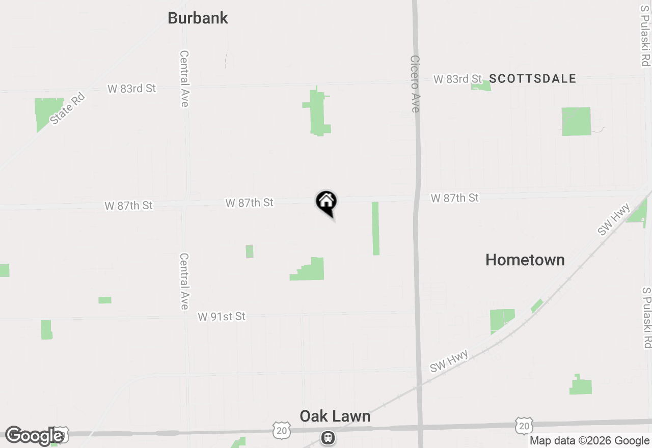 Map of 8736 S 51st Avenue, Oak Lawn, IL 60453