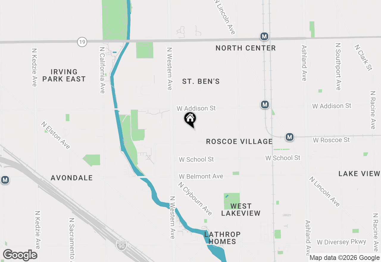 Map of 3441 N Oakley Avenue #G, Chicago, IL 60618