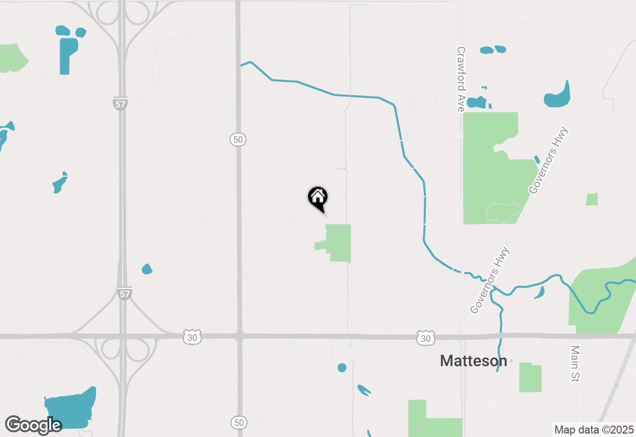 Map of 663 Primrose Lane, Matteson, IL 60443