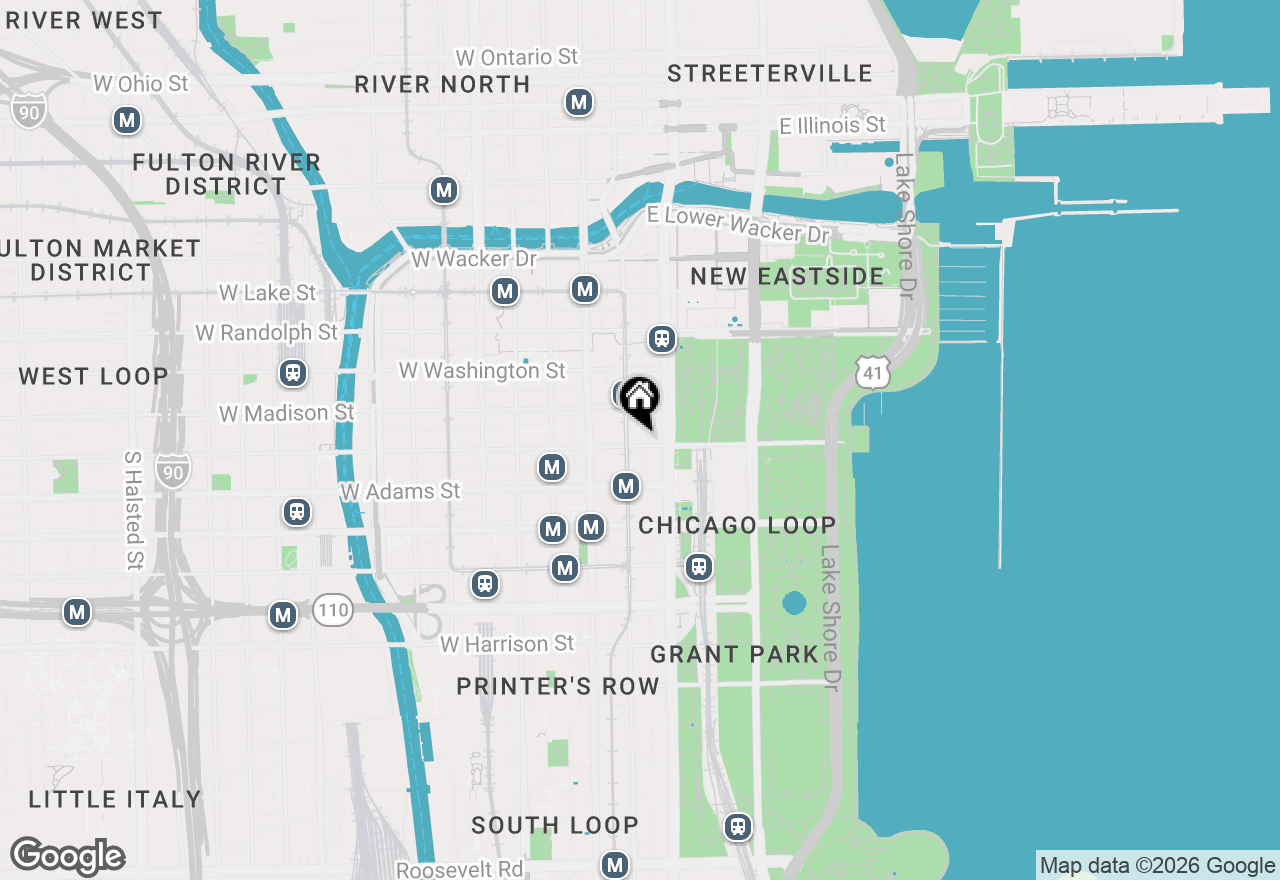 Map of 60 E Monroe Street #3808, Chicago, IL 60603