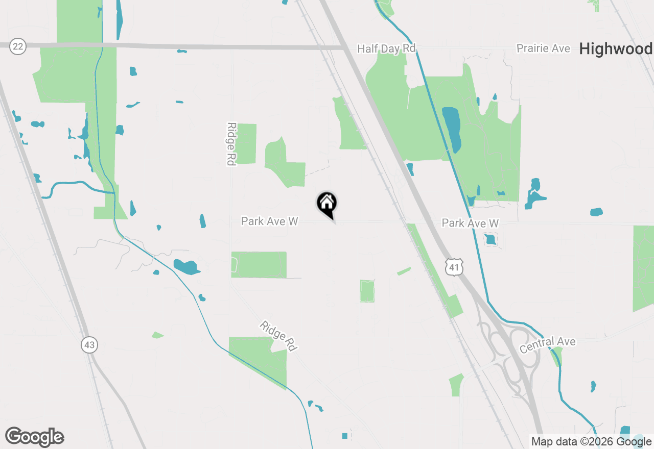 Map of 1704 Park Avenue, Highland Park, IL 60035