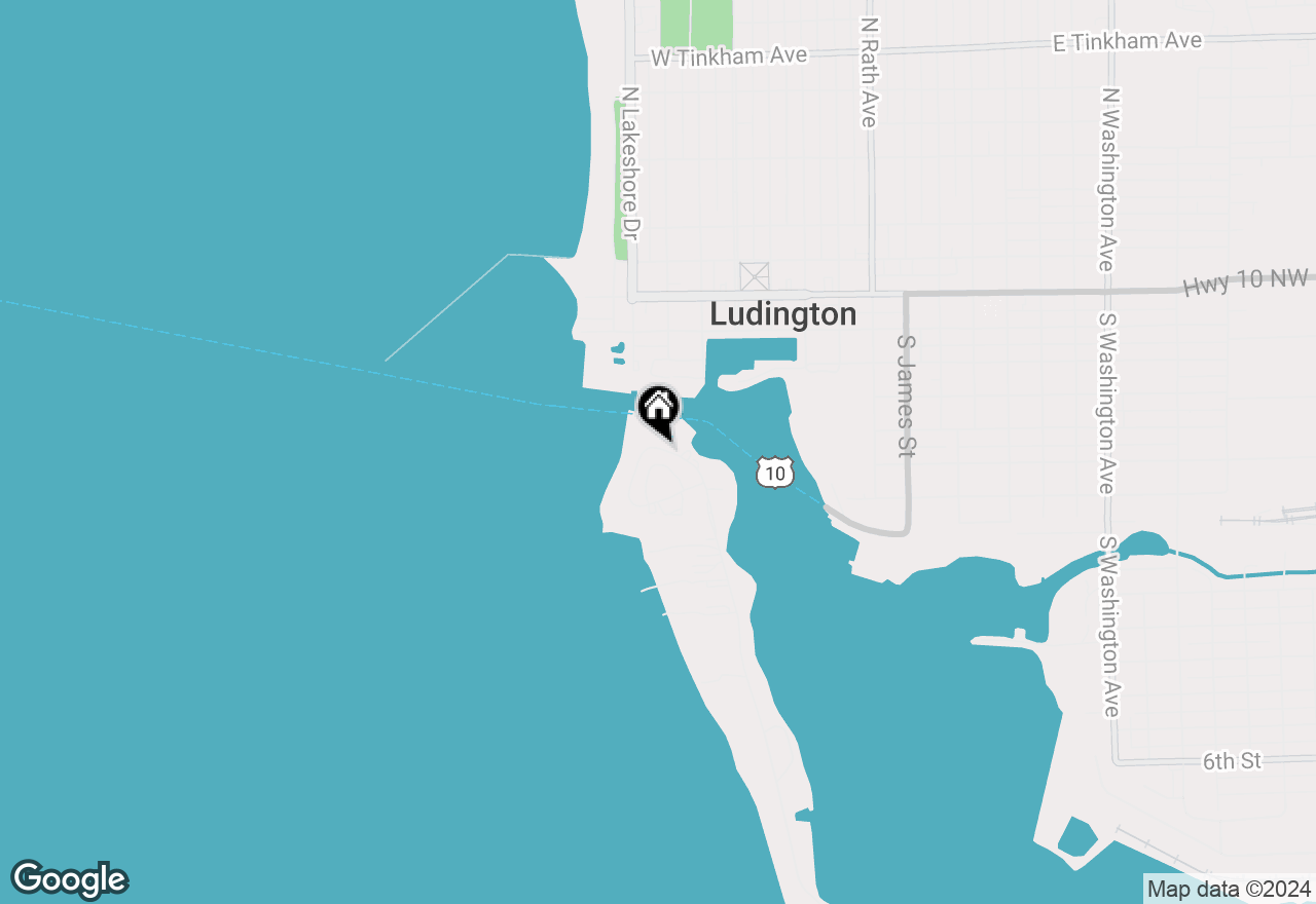 Map of 205 Harbor Drive, Ludington, MI 49431