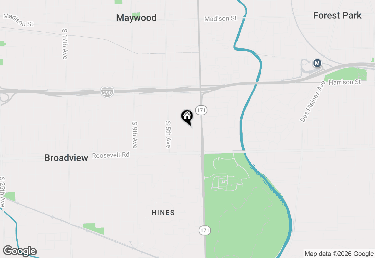 Map of 2021 S 3rd Avenue, Maywood, IL 60153