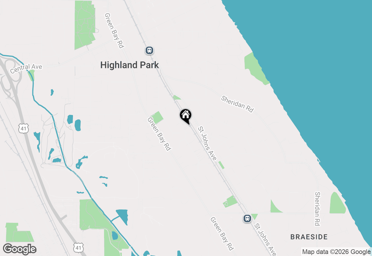 Map of 1223 Ridgewood Drive, Highland Park, IL 60035