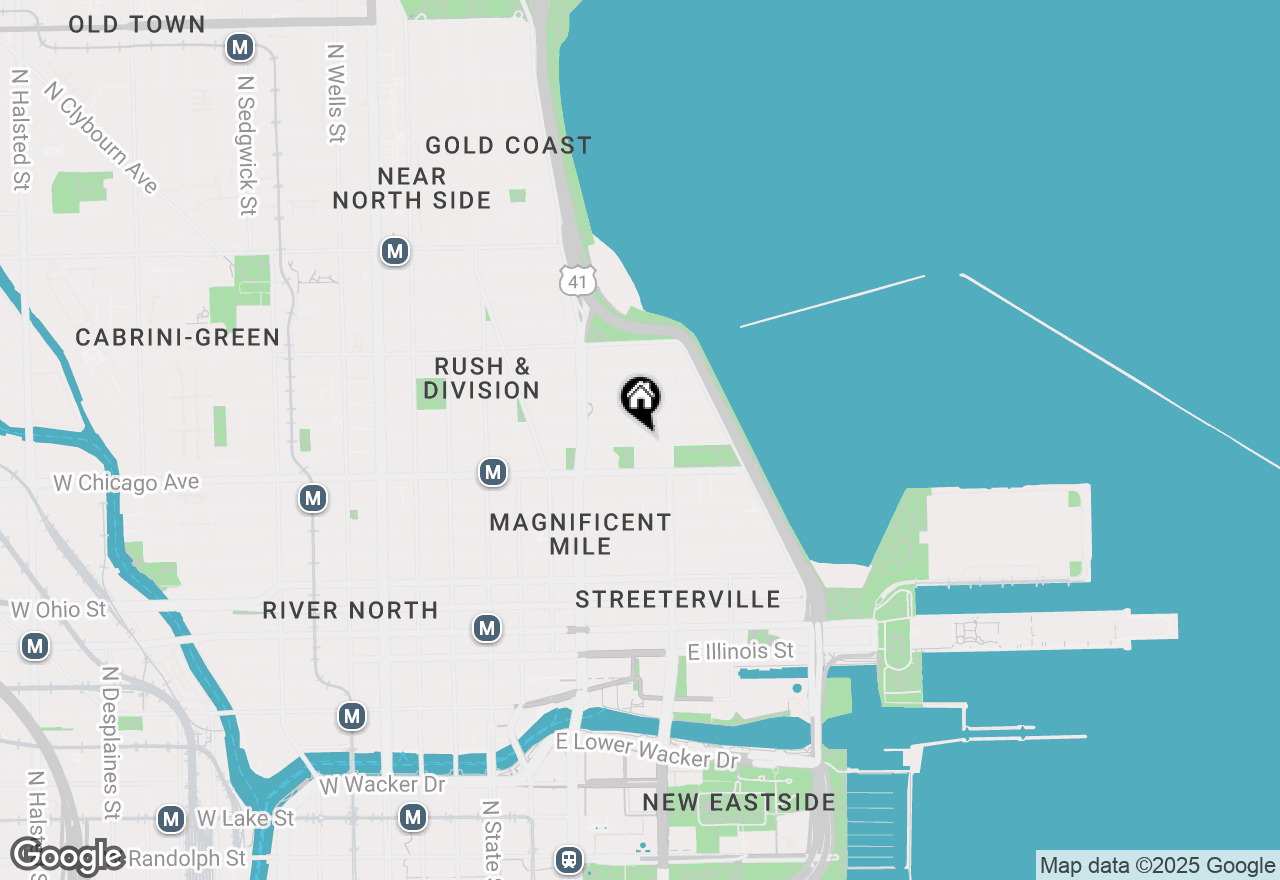 Map of 200 E Pearson Street #2E, Chicago, IL 60611