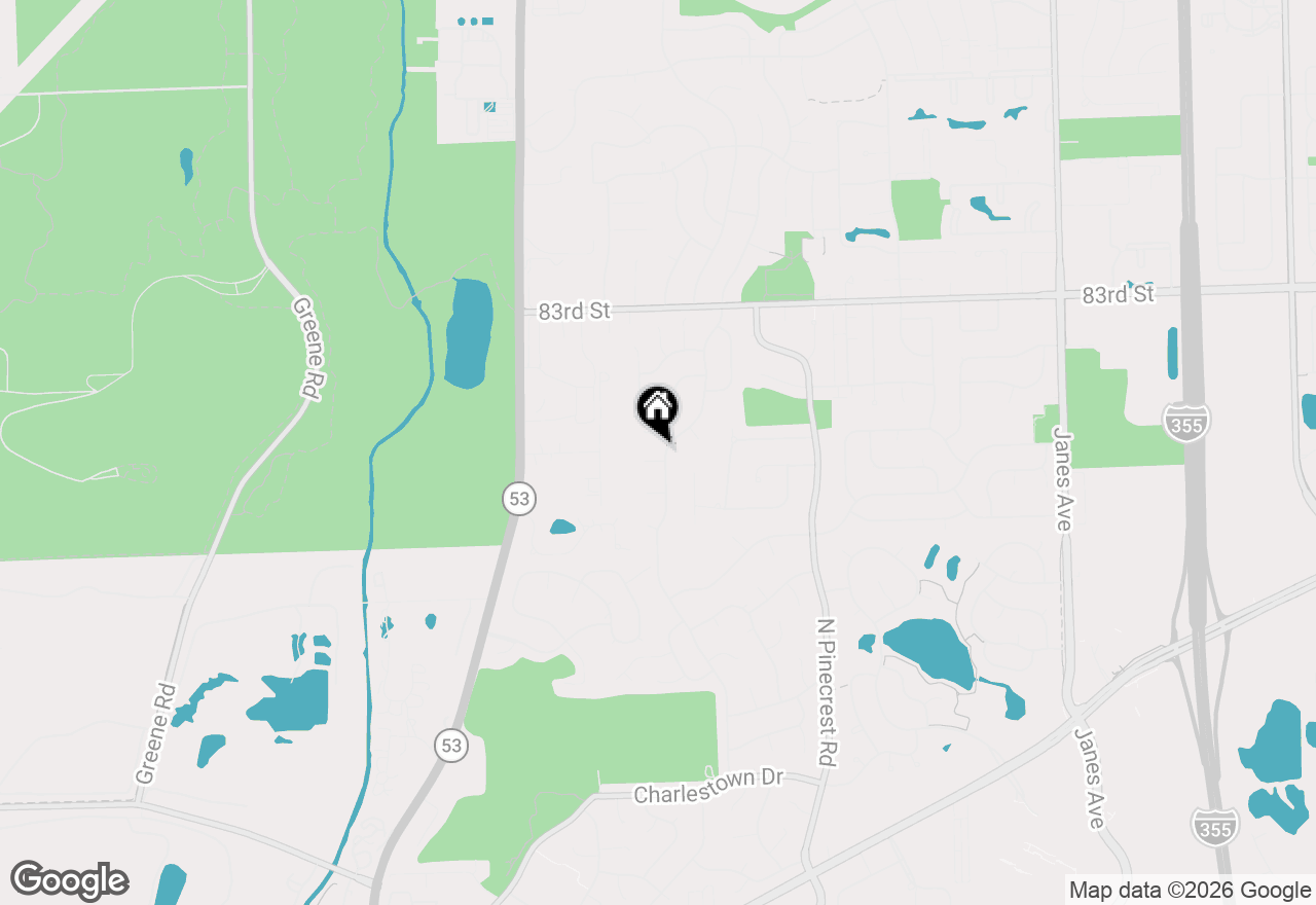 Map of 333 Grosvenor Court, Bolingbrook, IL 60440