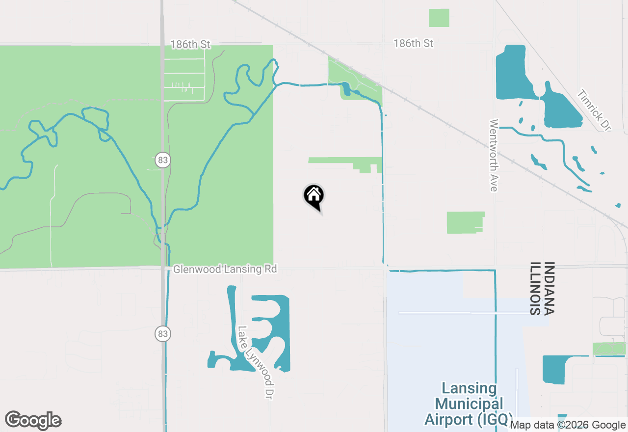 Map of 2924 192nd Place, Lansing, IL 60438