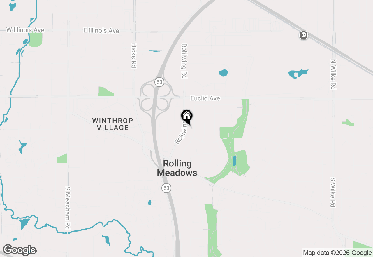 Map of 2402 Rohlwing Road, Rolling Meadows, IL 60008