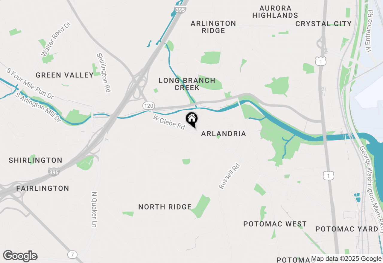 Map of 822 W Glebe Road, Alexandria, VA 22305