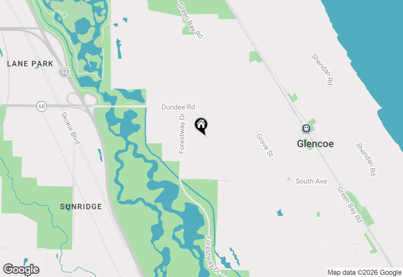 Map of 630 Stonegate Terrace, Glencoe, IL 60022