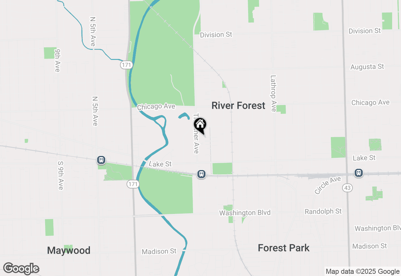 Map of 607 Thatcher Avenue, River Forest, IL 60305