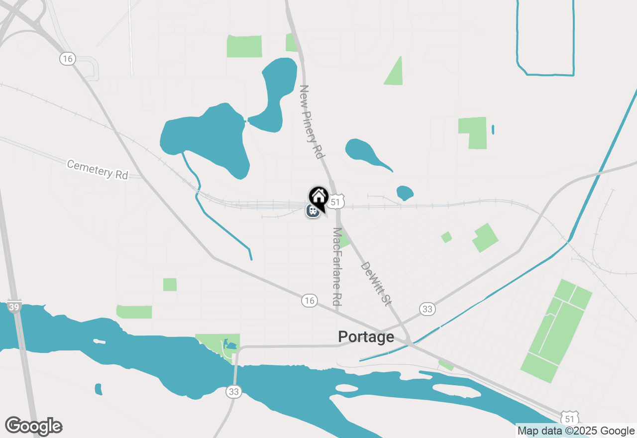 Map of 223 W Oneida Street, Portage, WI 53901