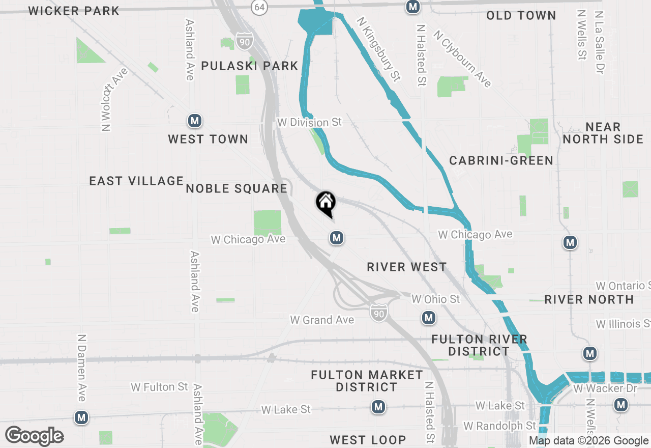 Map of 833 N Milwaukee Avenue, Chicago, IL 60624