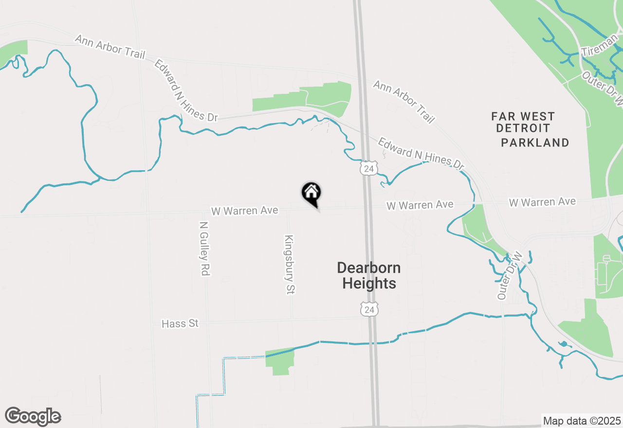 Map of 24501 W Warren Street, Dearborn Heights, MI 48127