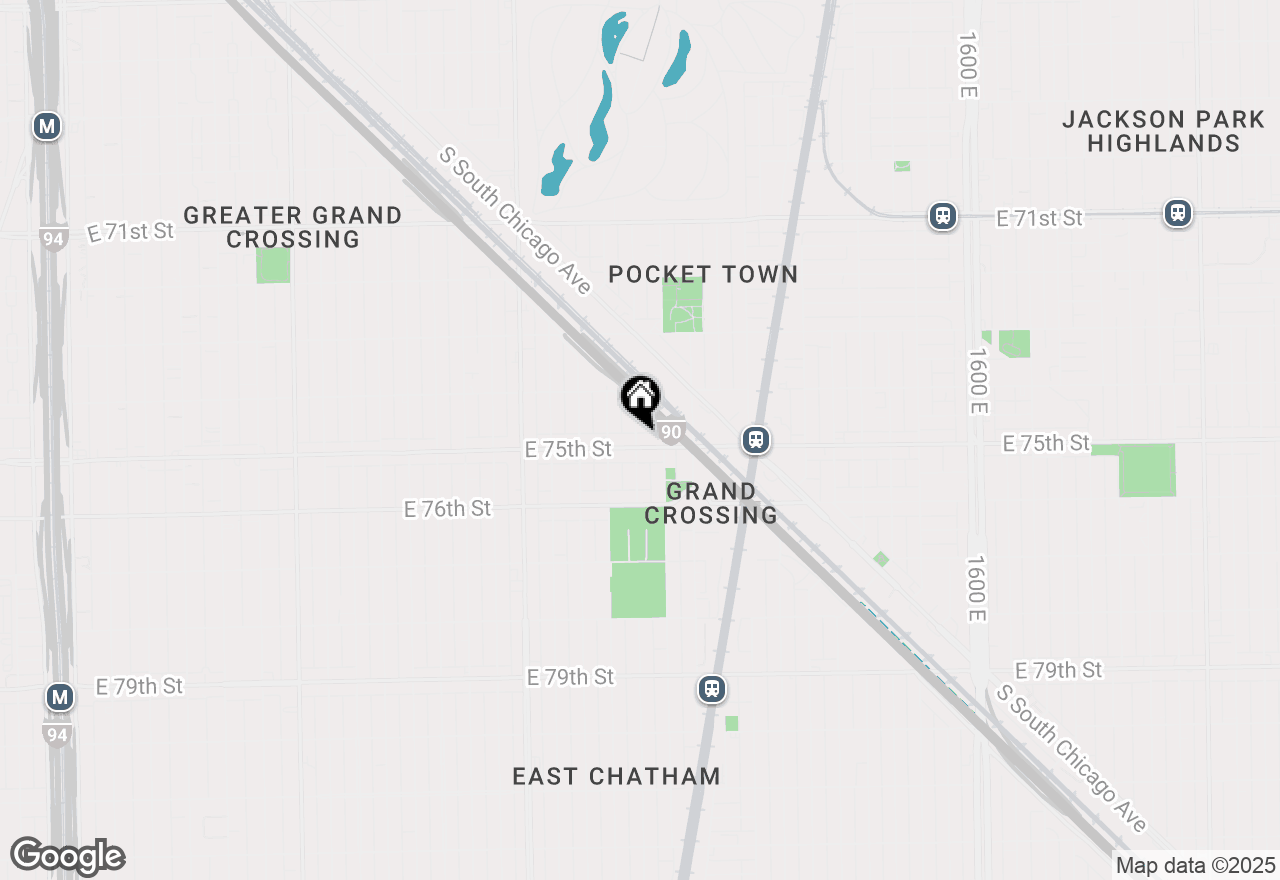Map of 1002 E 75th Street, Chicago, IL 60619