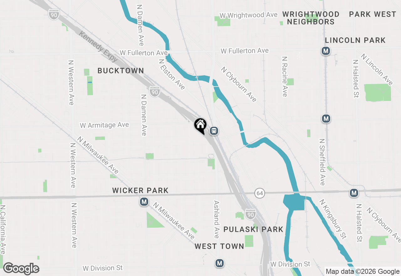 Map of 1654 W Cortland Street #5, Chicago, IL 60622