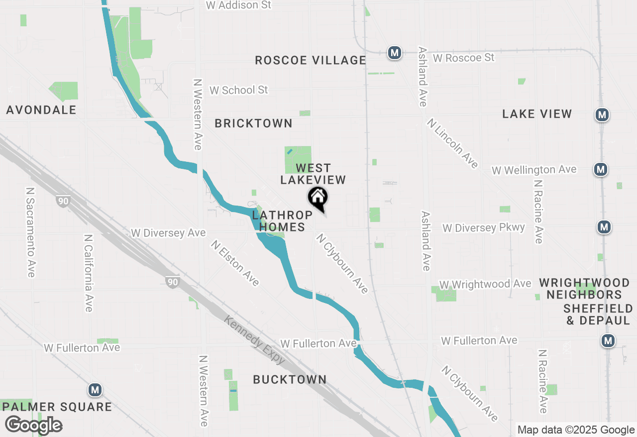 Map of 2825 N Damen Avenue #2R, Chicago, IL 60618